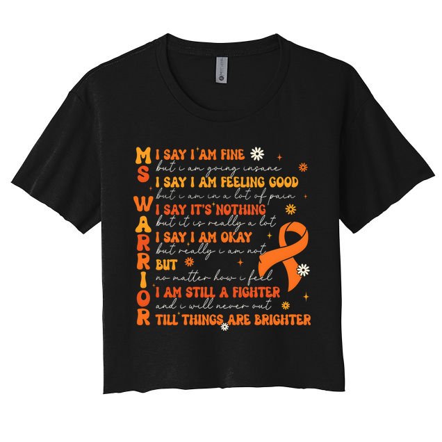 Multiple Sclerosis I Say IM Fine Crop Top