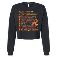 Multiple Sclerosis I Say IM Fine Cropped Pullover Crew