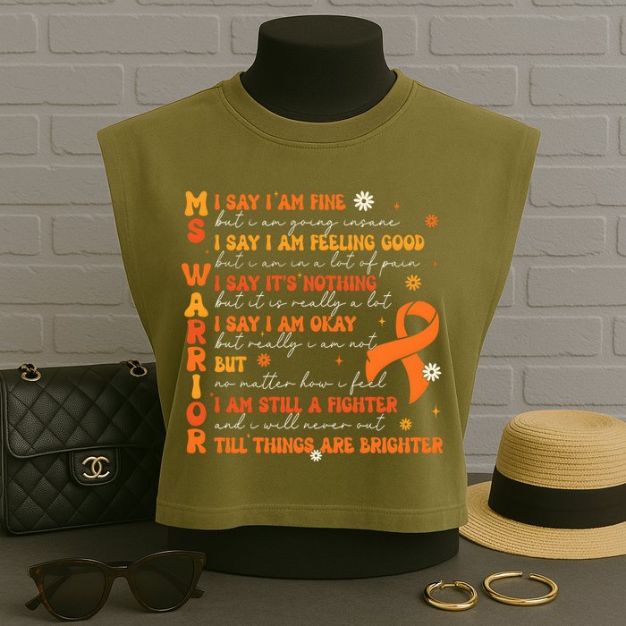 Multiple Sclerosis I Say IM Fine Garment-Dyed Women's Muscle Tee