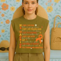 Multiple Sclerosis I Say IM Fine Garment-Dyed Women's Muscle Tee