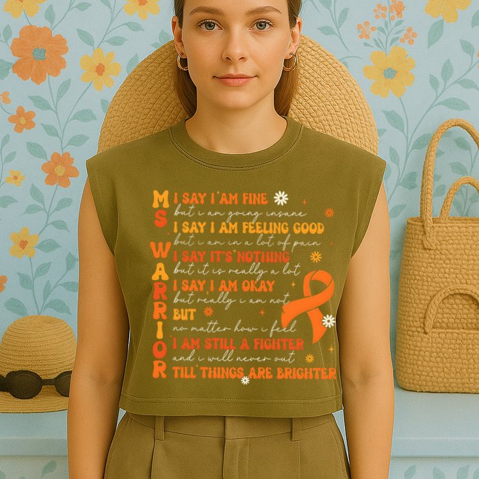 Multiple Sclerosis I Say IM Fine Garment-Dyed Women's Muscle Tee