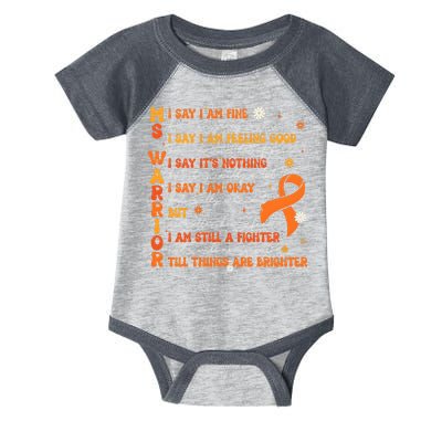 Multiple Sclerosis I Say IM Fine Infant Baby Jersey Bodysuit