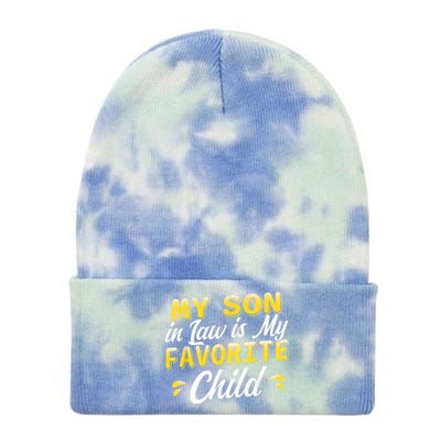 My Son In Law Is My Favorite Child, Humor Funny Family Tie Dye 12in Knit Beanie