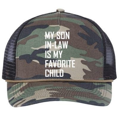 My Son In Law Is My Favorite Funny Family Gift Retro Rope Trucker Hat Cap