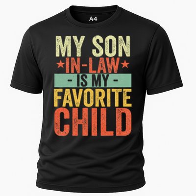 My Son In Law Is My Favorite Child Funny Retro Vintage Cooling Performance Crew T-Shirt