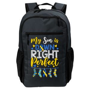 My Son Is Down Right Perfect Down Syndrome Day Awareness Cute Gift Daily Commute Backpack