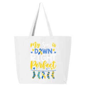 My Son Is Down Right Perfect Down Syndrome Day Awareness Cute Gift 25L Jumbo Tote