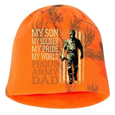 My Son Is A Soldier Hero Proud Army Dad Us Military Father Kati - Camo Knit Beanie