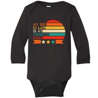 My Son In Law Is My Favorite Child Retro Color motherinlaw Baby Long Sleeve Bodysuit