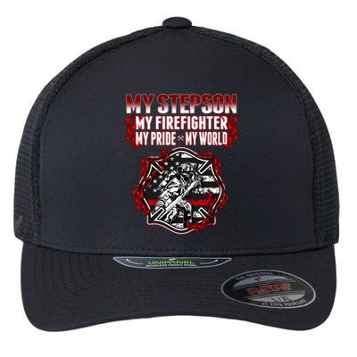 My Stepson Is A Firefighter Hero Proud Fire Stepparent Funny Gift Funny Gift Flexfit Unipanel Trucker Cap