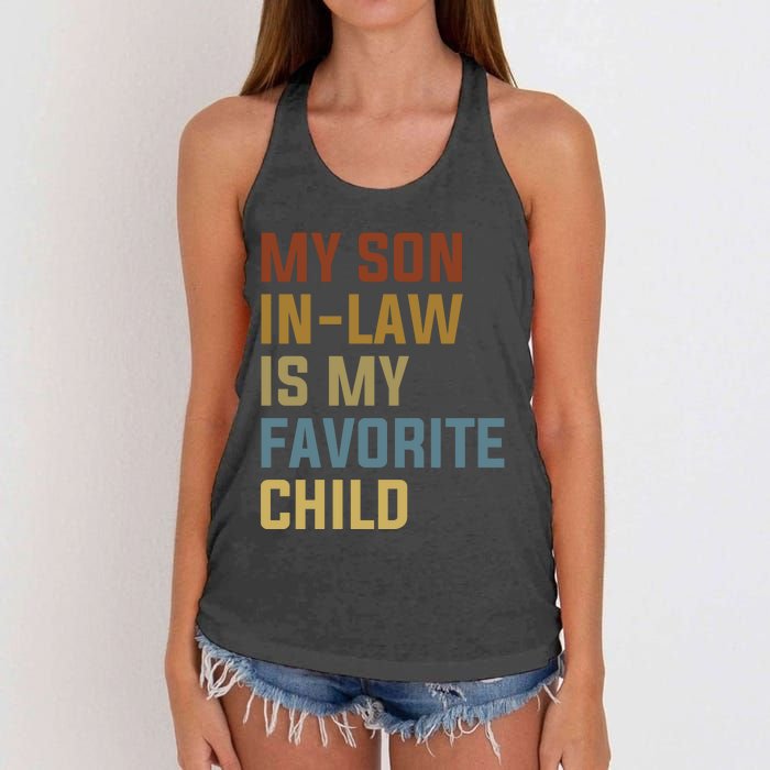 My Son In Law Is My Favorite Child Women's Knotted Racerback Tank