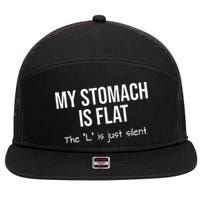 My Stomach Is Flat 7 Panel Mesh Trucker Snapback Hat