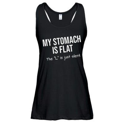 My Stomach Is Flat Ladies Essential Flowy Tank