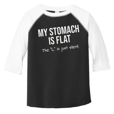 My Stomach Is Flat Toddler Fine Jersey T-Shirt