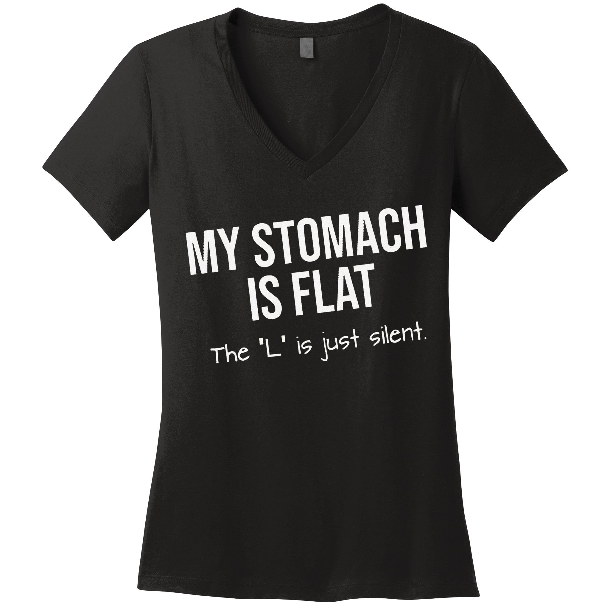 My Stomach Is Flat Women's V-Neck T-Shirt