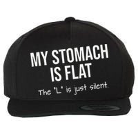 My Stomach Is Flat Wool Snapback Cap