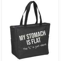 My Stomach Is Flat Zip Tote Bag