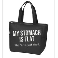 My Stomach Is Flat Zip Tote Bag