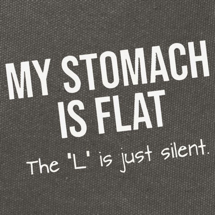 My Stomach Is Flat Cotton Canvas Backpack