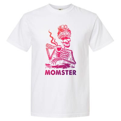 Momster Skeleton Ing Coffee Skeleton Lazy Diy Halloween Gift Garment-Dyed Heavyweight T-Shirt