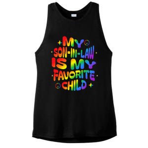 My Soninlaw Is My Favorite Child Family Humor Dad Mom Lgbt Ladies PosiCharge Tri-Blend Wicking Tank