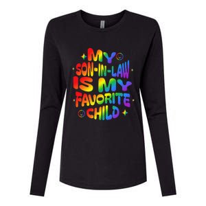 My Soninlaw Is My Favorite Child Family Humor Dad Mom Lgbt Womens Cotton Relaxed Long Sleeve T-Shirt