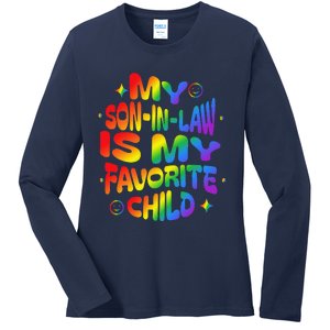 My Soninlaw Is My Favorite Child Family Humor Dad Mom Lgbt Ladies Long Sleeve Shirt