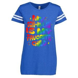 My Soninlaw Is My Favorite Child Family Humor Dad Mom Lgbt Enza Ladies Jersey Football T-Shirt