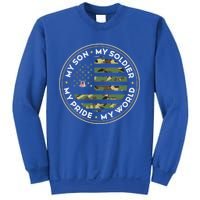 My Son Is A Soldier Hero Proud Army Mom Dad Camouflage Army Funny Gift Sweatshirt