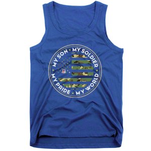 My Son Is A Soldier Hero Proud Army Mom Dad Camouflage Army Funny Gift Tank Top