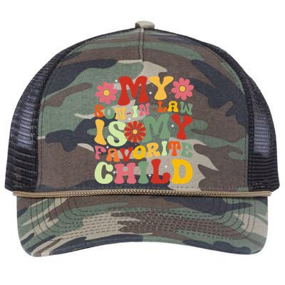 My Son In Law Is My Favorite Child Funny Replaced Daughter Retro Rope Trucker Hat Cap