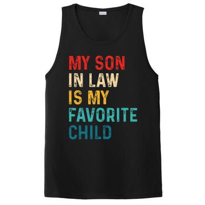 My Son In Law Is My Favorite Child Funny Retro Vintage PosiCharge Competitor Tank