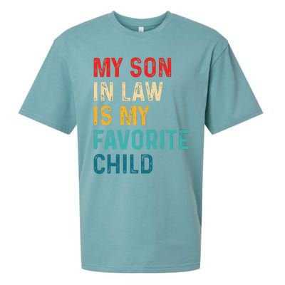 My Son In Law Is My Favorite Child Funny Retro Vintage Sueded Cloud Jersey T-Shirt