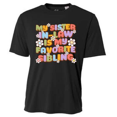 My SisterInLaw Is My Favorite Sibling Groovy Retro Sister Cooling Performance Crew T-Shirt