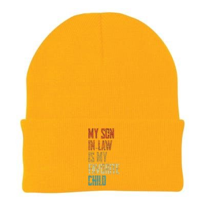 My Soninlaw Is My Favorite Child Family Humor Dad Mom Gift Knit Cap Winter Beanie