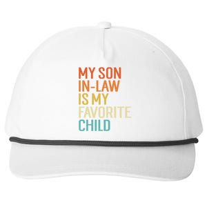 My Son In Law Is My Favorite Funny Family Humor Retro Gift Snapback Five-Panel Rope Hat