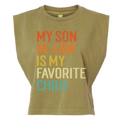 My Son In Law Is My Favorite Funny Family Humor Retro Gift Garment-Dyed Women's Muscle Tee