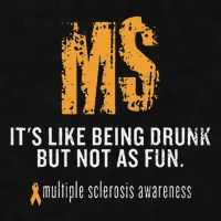Multiple Sclerosis ItS Like Being Drunk But Not As Fun Ladies PosiCharge Tri-Blend Wicking Tank