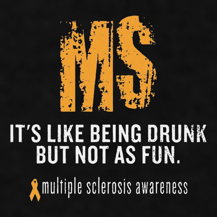 Multiple Sclerosis ItS Like Being Drunk But Not As Fun Ladies PosiCharge Tri-Blend Wicking Tank