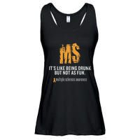Multiple Sclerosis ItS Like Being Drunk But Not As Fun Ladies Essential Flowy Tank