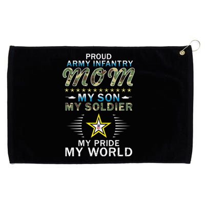 My Son Is A Soldier Hero Proud Army Infantry Mom Gift Grommeted Golf Towel