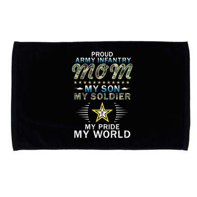 My Son Is A Soldier Hero Proud Army Infantry Mom Gift Microfiber Hand Towel