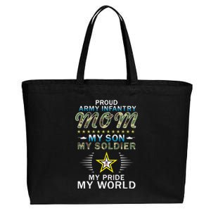 My Son Is A Soldier Hero Proud Army Infantry Mom Gift Cotton Canvas Jumbo Tote