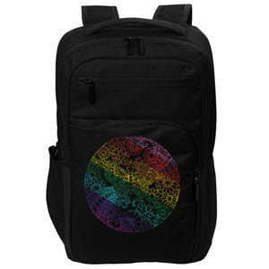 Mandala Symbol In Rainbow Colors Impact Tech Backpack