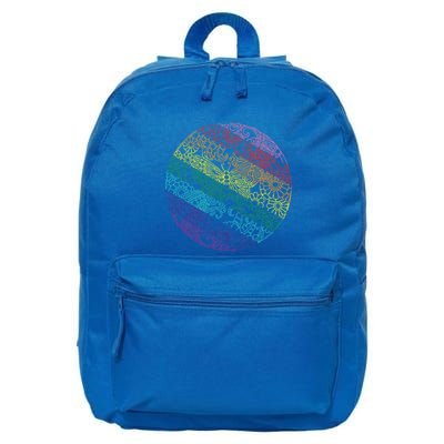 Mandala Symbol In Rainbow Colors 16 in Basic Backpack