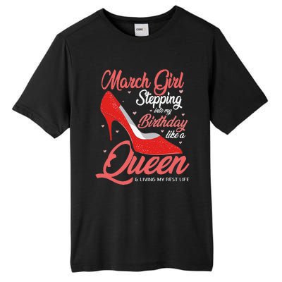 March Stepping into my birthday like a Queen Living Tall Fusion ChromaSoft Performance T-Shirt