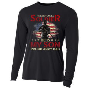 My Son Is A Soldier Proud Army Dad Military Cooling Performance Long Sleeve Crew