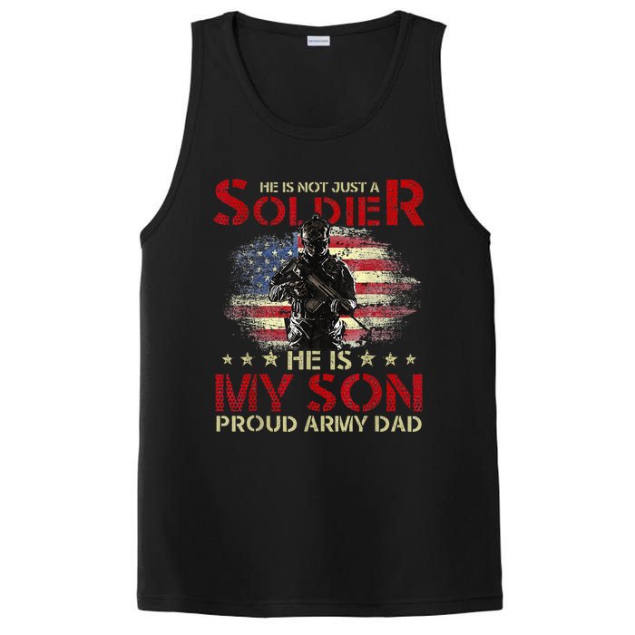 My Son Is A Soldier Proud Army Dad Military PosiCharge Competitor Tank