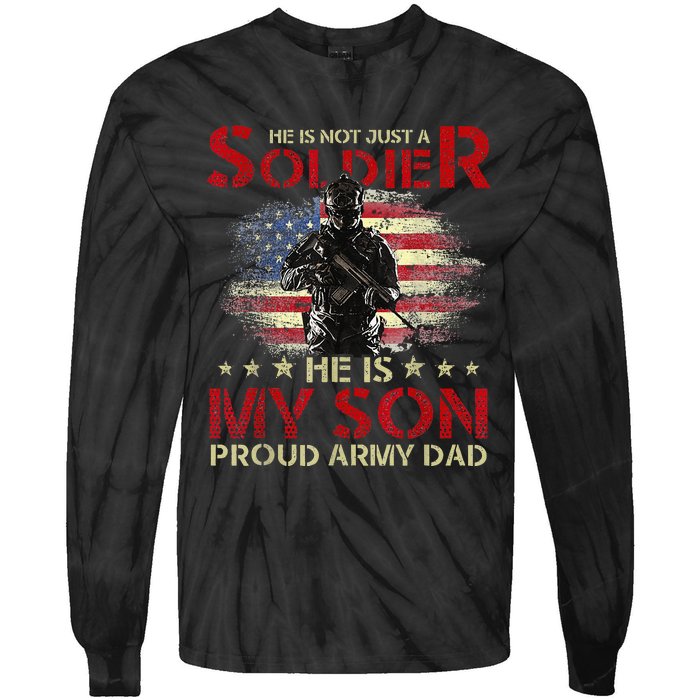 My Son Is A Soldier Proud Army Dad Military Tie-Dye Long Sleeve Shirt