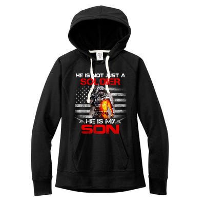 My Son Is A Soldier Proud Army Dad Mom Cool Gift Great Gift Women's Fleece Hoodie